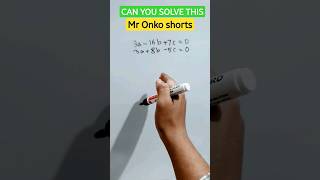 Solving linear equations using Cross multiplication method👍🔥 #shorts #ytshorts #viral #mronkoshorts