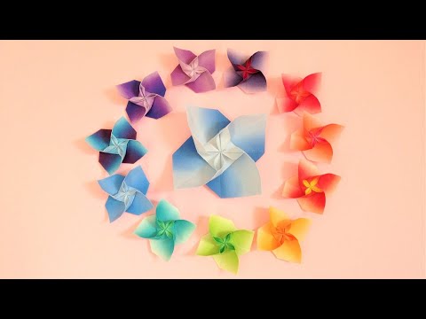 折り紙 ハイビスカスの花のリース 折り方 Origami Hibiscus Flower Wreath Tutorial Niceno1 Youtube