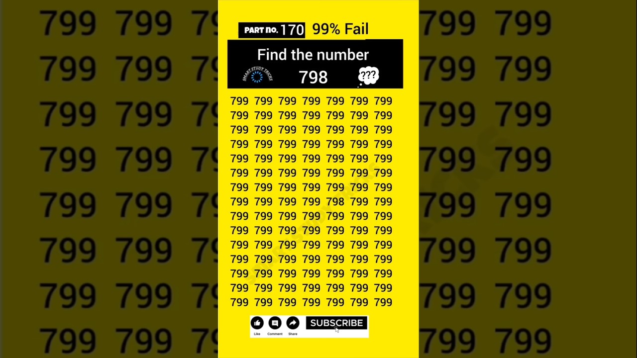 🔥find the odd number 798 🤯 part no 170 