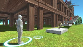 Deadly FPS parkour around rugged wooden buildings - Animal Revolt Battle Simulator screenshot 3