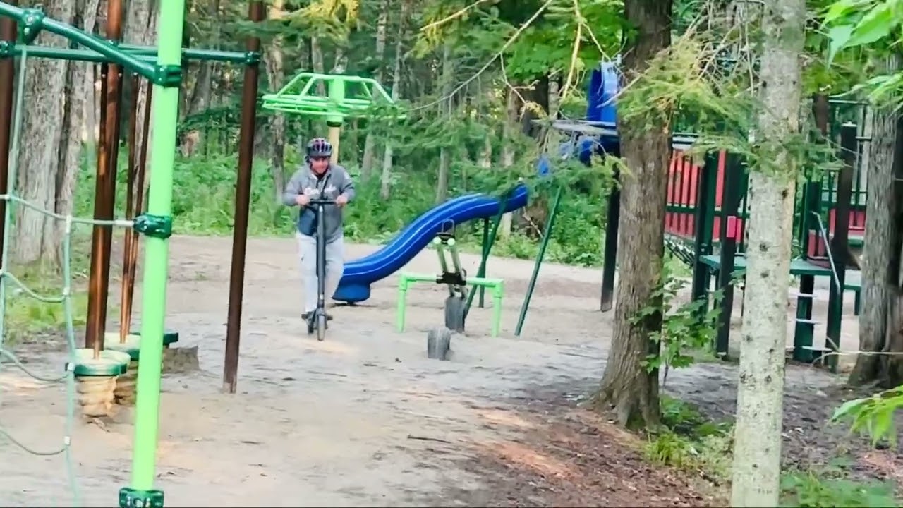 Test drive ninebot electric scooter 