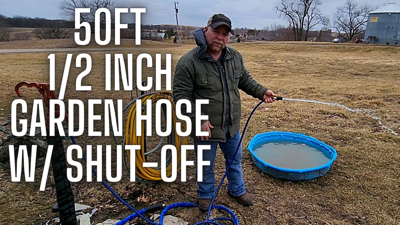 Outdoor Garden Hose with Shut-off Valve