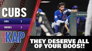 REKAP ®: ⚾️ Chicago Cubs 3-2 Loss to Colorado Rockies - ‘THEY DESERVE ALL OF YOUR BOOS!!!’