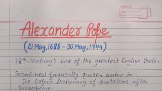 Alexander Pope | Important Points | Major Works &amp; Tricks | UGC NET English | Master Cadre English 