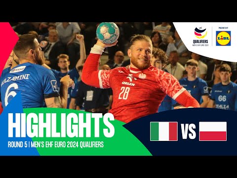 Italy vs Poland | Highlight Match | Round 5 | Men's EHF EURO 2024 Qualifiers