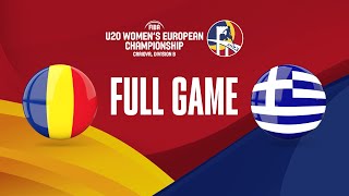 Romania v Greece | Full Basketball Game | FIBA U20 Women's European Championship 2023