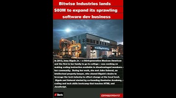 Bitwise Industries lands $80M to expand its sprawling software dev business|#shorts