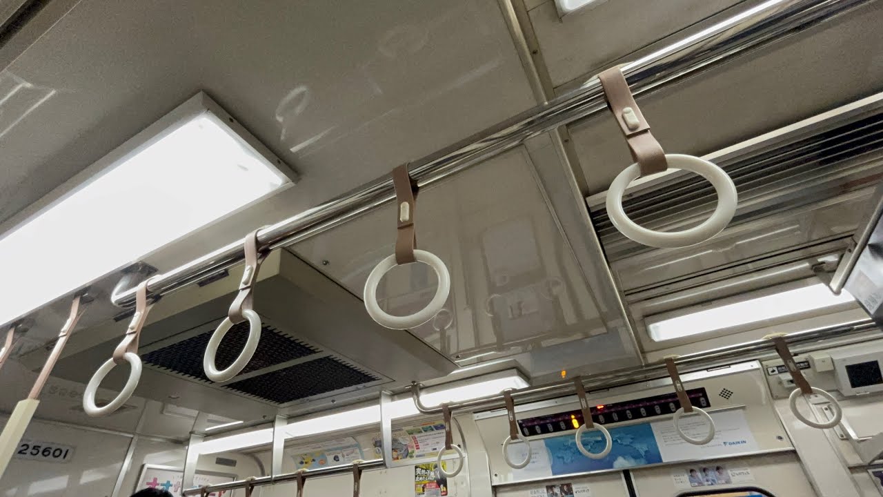 千日前線25601Fで車内防犯カメラが設置完了！なんば駅から野田阪神駅までの車内の様子を観察！