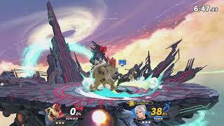 Bowser flame breath shield break tech