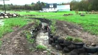 mud obstacle low crawl trench