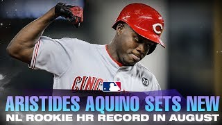 Reds Aristides Aquino sets new a home run RECORD in August!