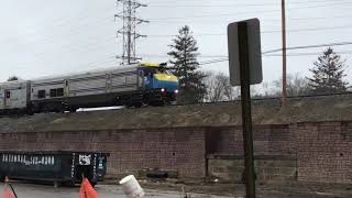 LIRR MTA passes East Hampton bridge. 1/25/20