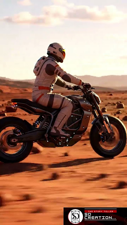 🌌🏍️ ✨🚀 𝐌𝐀RS 𝐑𝐀𝐂𝐄𝐑 👨‍🚀🔥 #youtubeshorts #animation #aiart #mars #trending #shorts #space #scifi #isro