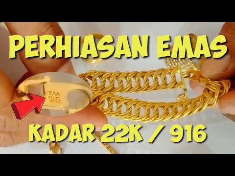 Perhiasan emas kadar 22k / 916 || review gelang emas dan cincin emas malaysia