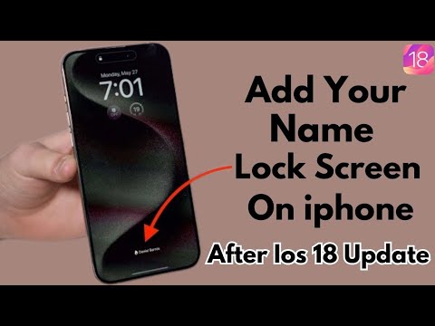 How To Add Your Name Lock Screen On Iphone After Ios 18 Update - YouTube