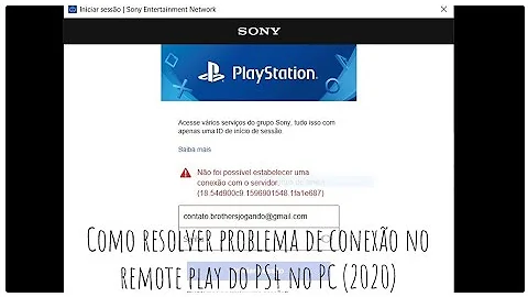 Não foi possível estabelecer uma conexão com o servidor PSN?
