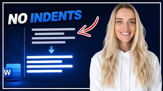 How to remove indents in Word