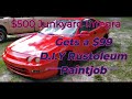 500 integra gets a 99 diy rustoleum paint job budget painting diy honda acura junkyard