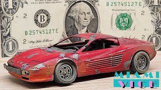 Restoration for One Dollar Ferrari Testarossa Miami Vice adandoned car