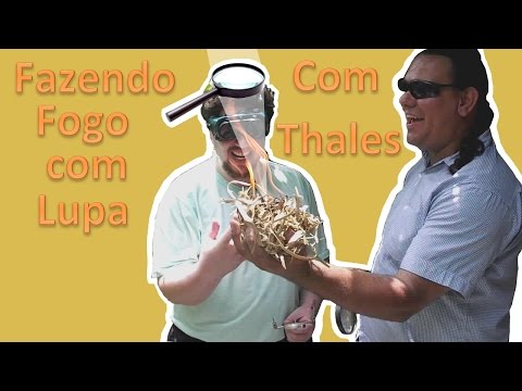 Colocando fogo em Palha de Cana-de-Açúcar com Lupa Com Thales Coutinho