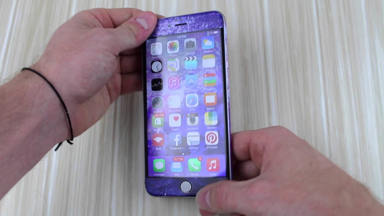 iPhone 6 Plus - Abstract Blue & Pink Surface Skin OverView