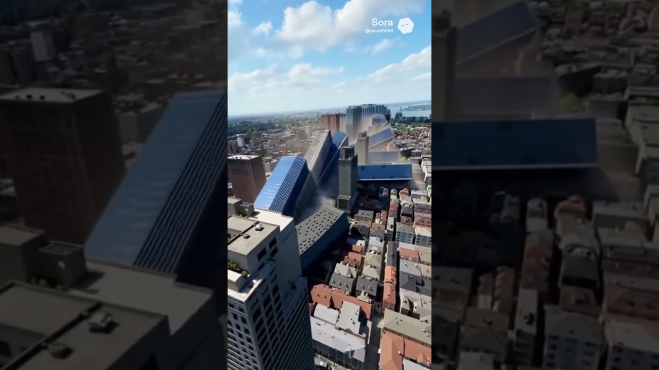 🏙️ Skyscraper Domino Chain — Realistic 4K Cinematic City Collapse! 