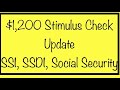 $1,200 Stimulus Check for SSA, SSDI, SSI, Social Security – Thursday, October 15th Update