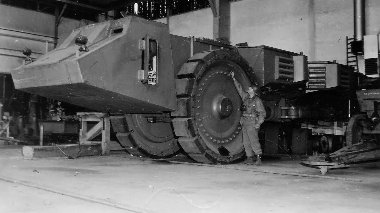 German Mine Clearing Monsters For Breaking Through The Eastern Front. Krupp Raumer And BsKfz 617