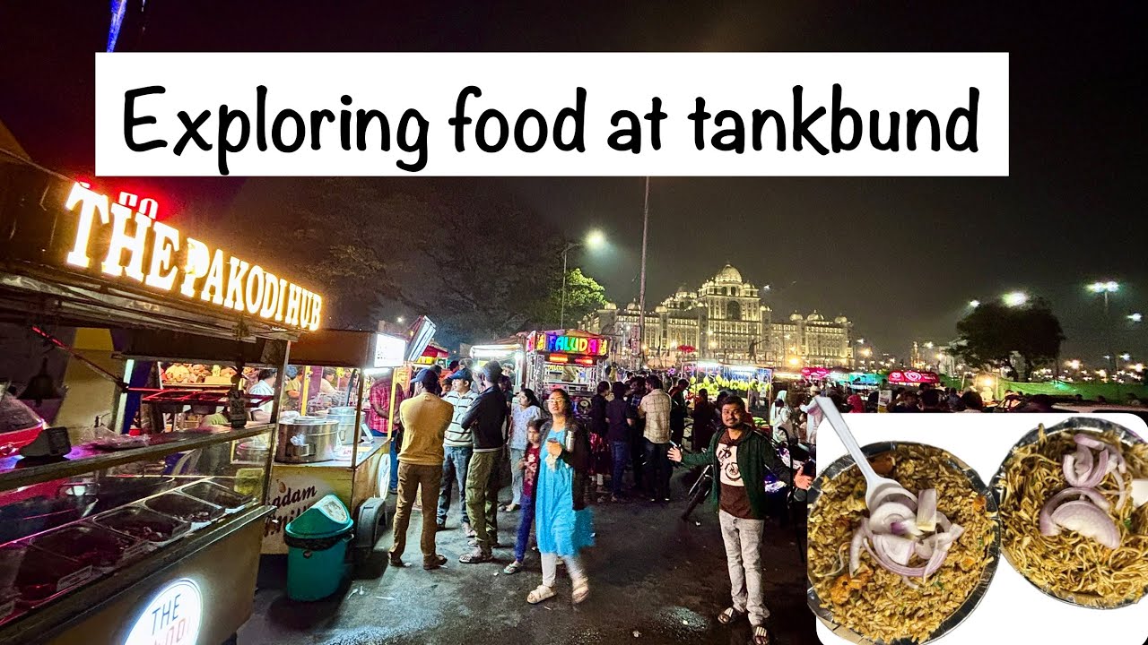 Exploring Tank Bund Hyderabad 😍 | Street Food Tour with Prices 💸 | Hussain Sagar