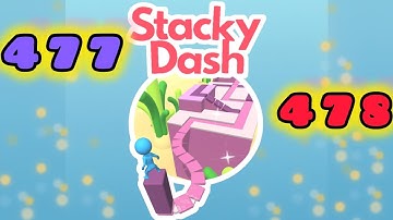 Stacky Dash Unleashed: Jaw-dropping Gameplay on Levels 477-478 !👍#mobilegameroom #gameplay