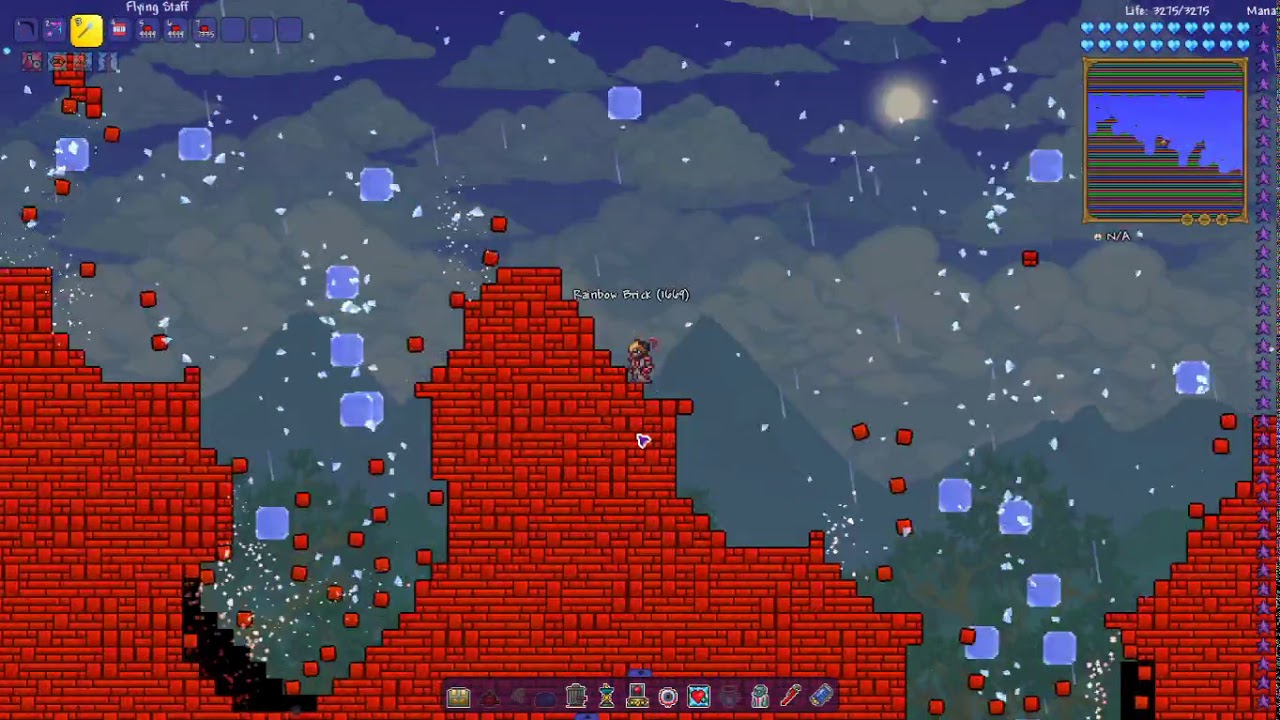 Terraria Destroying a World of Rainbow Bricks YouTube