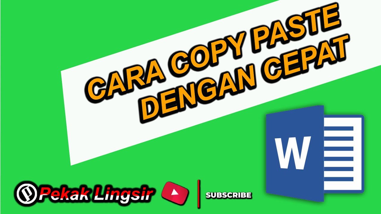 CARA COPY PASTE DENGAN CEPAT (TIPS DAN TRIK MS. WORD) - YouTube