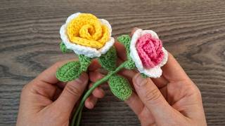🌸 Make This Stunning 3D Crochet Flower in Minutes! (✨ Fast & Beautiful | Quick & Easy)
