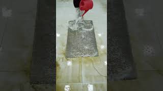 Extremely dirty rug cleaning #asmr #rugwashing #satisfying #carpetcleaning  #cleaning