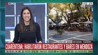 Cuarentena: habilitaron restaurantes y bares en Mendoza