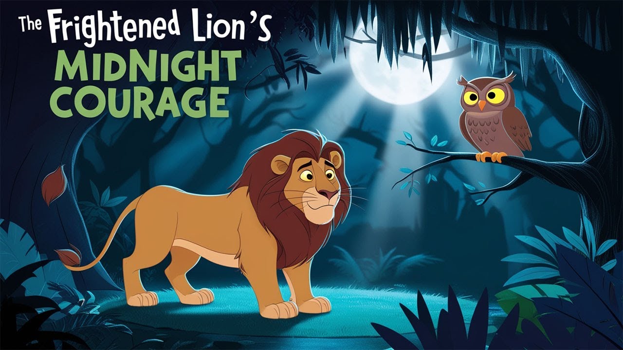 The Frightened Lion’s Midnight Courage: A Heartwarming Jungle Adventure of Bravery | TaleTwists