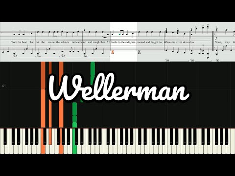 Wellerman (easy version) piano tutorial thumbnail