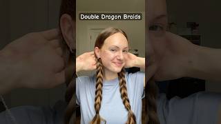 Double Dragon Braid Hairstyle! #dragonbraid #pigtails #lowhairstyles