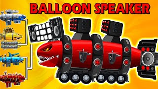 BALLOON SPEAKER vs All of Balloon Monsters ! Hot Air Balloon Fire | Arena Tank Cartoon