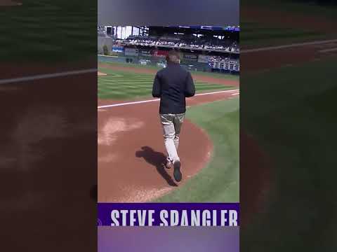 Throwing out the first pitch for the Rockies for STEM Day!