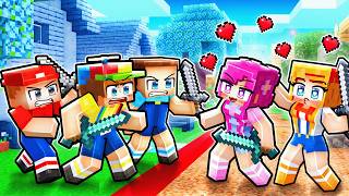 The Boys SPLIT the VILLAGE IN HALF in Minecraft!