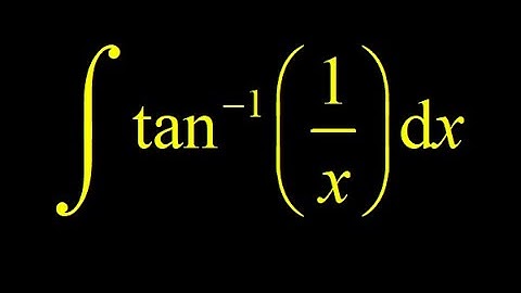 Integral arctan(1/x). Integration by parts: integrate inverse tangent.