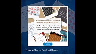 Interactive Christmas Countdown Calendar for Kids | 30+ Fun Activities | Editable Certificate | F...