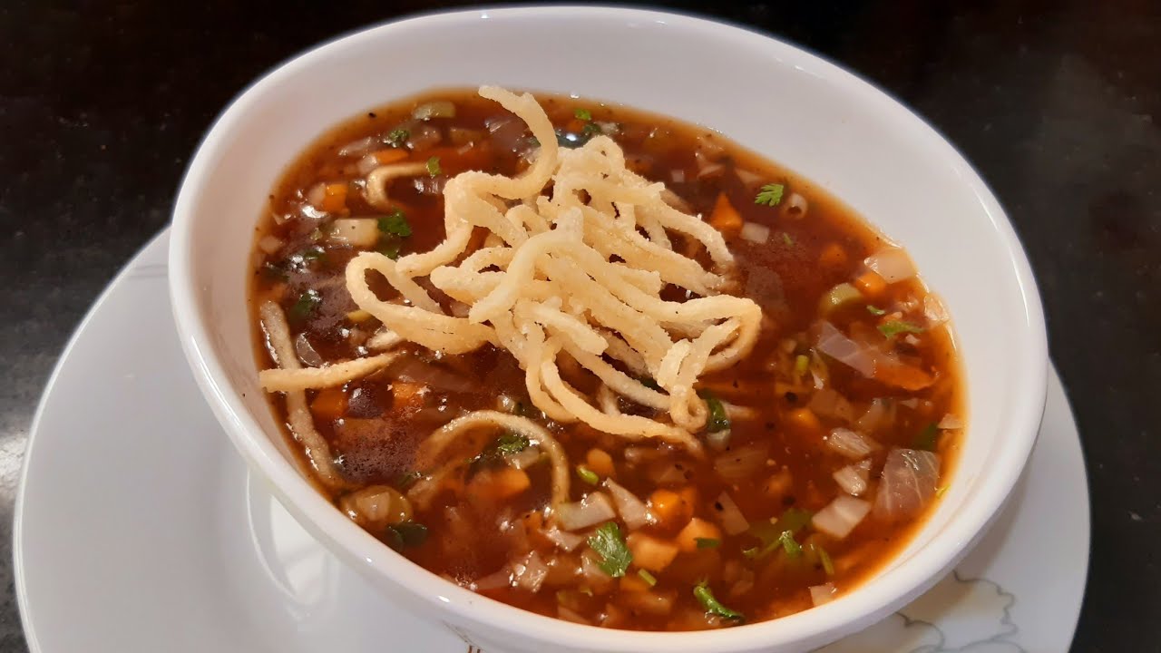 MalligemaduChannel soup VEG MANCHOW SOUP ವೆಝ್ ಮಂಛೊವ್ ಸೂಪ್ recipe in kannada YouTube