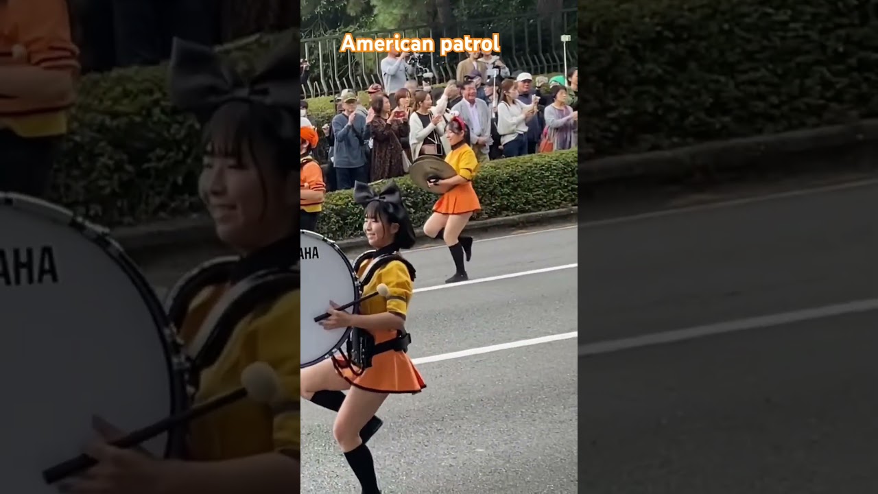京都橘高校吹奏楽部『American patrol』120期の別府ハロウィンパレード #オレンジの悪魔 #京都橘高校吹奏楽部