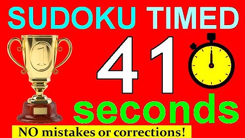 Sudoku Speedrun | Sudoku World Record ! ! ! ! !