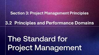 3.2 Principles and Performance Domains (Standard for Project Management, PMBOK Guide 8th Edition)