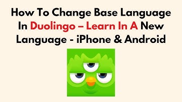 How To Change Base Language In Duolingo – Learn In A New Language - iPhone & Android