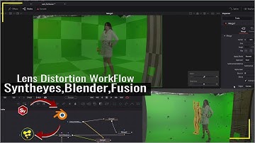 Syntheyes, Blender and Fusion - Lens Distorted Workflow | Syntheyes To Blender & Fusion
