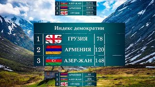 Сравнение. Кавказские Страны: Азербайджан, Армения, Грузия. Интересные Факты!